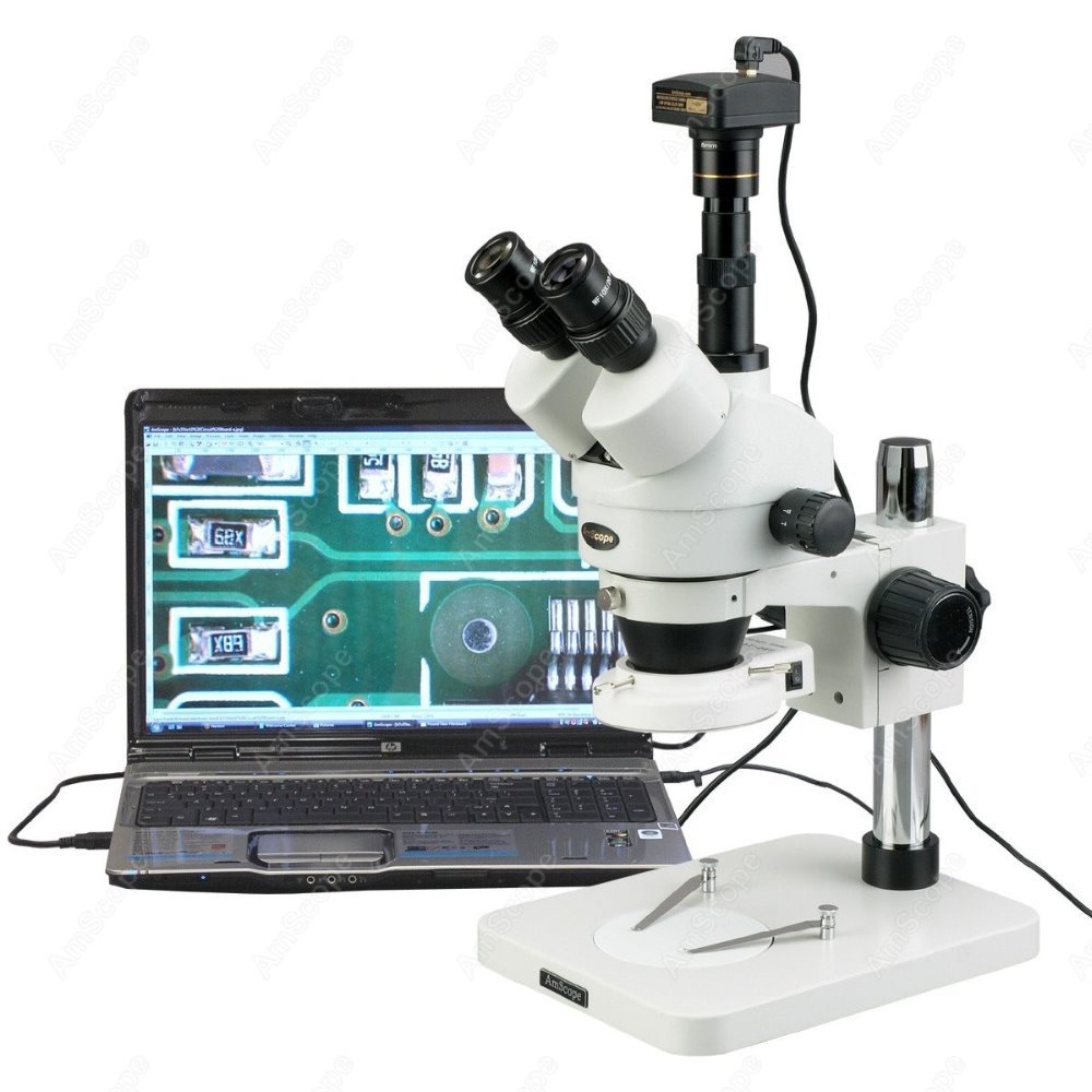 AmScope Trinoculaire Zoom Ster - Amscope Microscope Stereo 7X-45X recensie en prijs